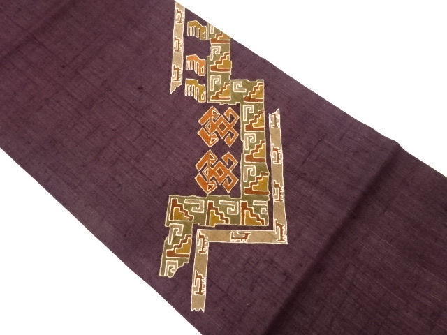JAPANESE NAGOYA OBI / TSUMUGI / GEOMETRIC